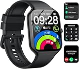 Jugeman Smart Watch for Men Women Answer/Make Calls, 1.96"HD Fitness Watch with Heart Rate Sleep Monitor, IP68 Waterproof, Activity Tracker 113+ Sports Modes Step Counter, Smartwatches for IOS Android