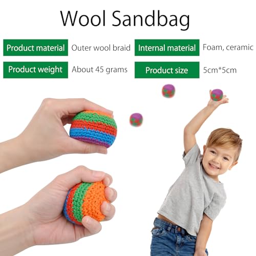 WOKICOR Zestaw 6 haków haggy worek na piłki do kopania