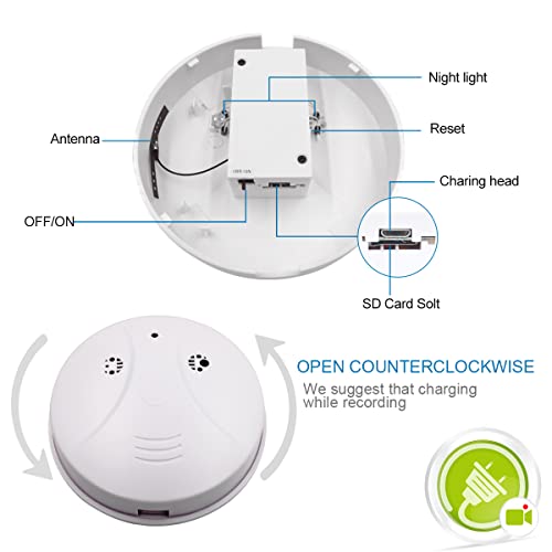 Pelay Upgrade Hidden Camera Smoke Detector Hd 1080P Wifi Smoke Detector Spy Cameras Wireless Nanny Cam With Motion Detection/Night Vision For Home Security Surveillance Hidden Camera #TOP5