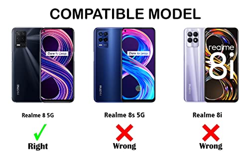 Image of Jkobi Plastic Back Cover for Realme 8 5G, Clear Light Green
