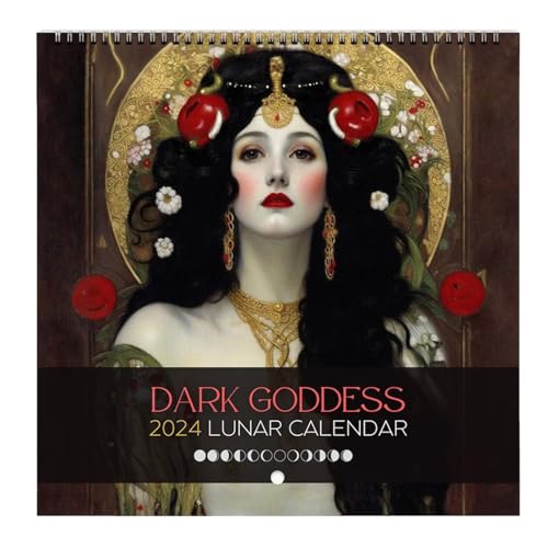 Moon Calendar 2024 Moon Calendar Wall Calendar Moon Phases Of The Goddess Astrology Hanging Decorations Calendar 2024 Of The Dark Goddess Phase Calend