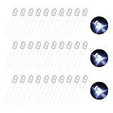 MECCANIXITY 100pcs 3mm LED Diode Lights, Warm White Round Transparent DC 3.0-3.2V High Brightness Lighting Bulb Lamps for Electronics Components