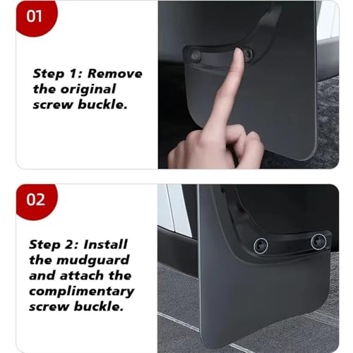 Bavettes pour auto garde-boue Tesla Model Y avant arrière compatible version Juniper 2025 - 6