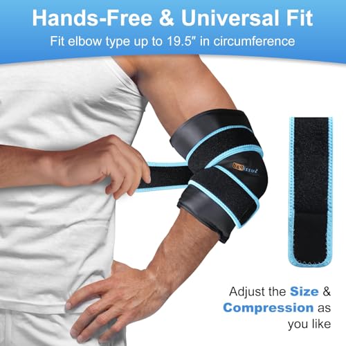 Image of SuzziPad Forearm & Elbow Ice Pack Wrap, Reusable for Tennis & Golf,Black