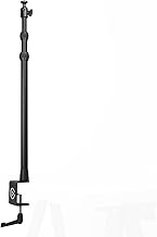 Elgato Master Mount L - Premium Desk Clamp with Pole extendable up to 125cm/49in and 1/4 inch Thread to Mount Lights, Cameras, and Microphones, perfect for Streaming, Videoconferencing, and Studios