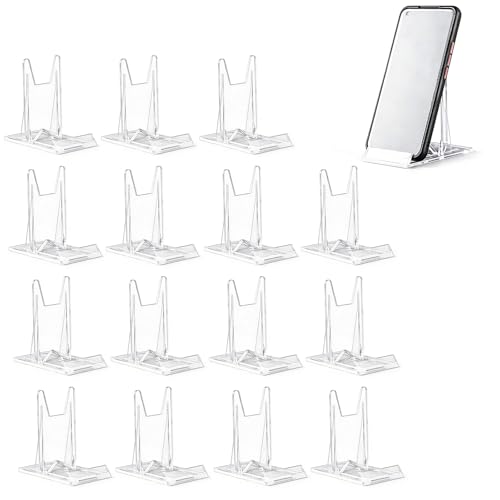 Kaiyzo Confezione da 15 Espositori da Tavolo Regolabili In Plastica, Rack Per Dischi, Supporti Per Foto da Tavolo, Esposizioni di Libri, Design Nascosto, Adatto A Casa, Ufficio E Negozio