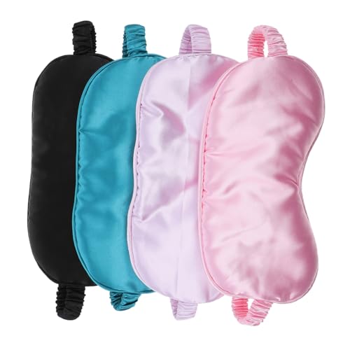 GRADENEVE 4個 スリープ ユニコーンスリーピング 飛行機旅行の必需品 バルク睡眠 お泊りパーティー用品 女性用スリーピングアイ 大人の遊びのための目隠し シルク