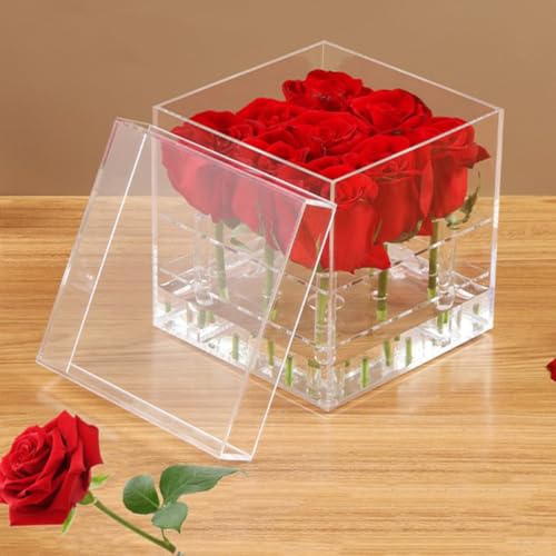 Caja de flores eternas de acrílico con 9 agujeros Balacoo 5
