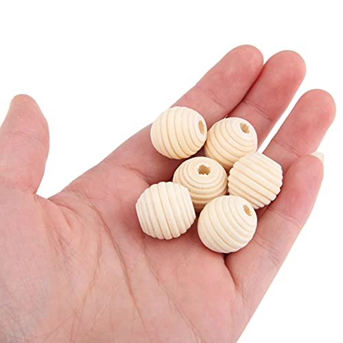 DIMENXONG 100 unids Bead de Madera Redondo 20mm Sin Barniz DIY Beads Collar Pulsera Joyería Haciendo Madera inacabada DIY Art Craft Decoración del hogar Cover