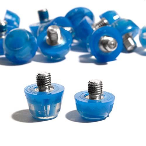 Genérico Gummistollen für Fußballschuhe - 12 Fußballstollen Standardgewinde-TPU Studs (Transluzentes Blau) Cover