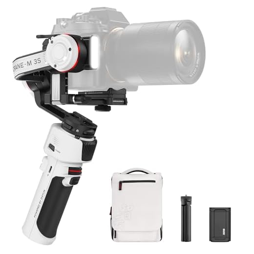 Zhiyun Crane M3S Combo [Official] estabilizador cámara de 3 Ejes con luz de Refuerzo, Clip Smartphone, Mochila Trasera, trípode, cámara para cámara de acción compacta, etc