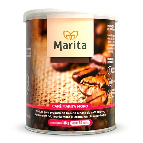 Café Marita Moro, Café Funcional con Naranja Moro, Ayuda a la Definición Corporal, Reducción de Medidas y Control de Peso, 135 g, Rinde hasta 60 Dosis