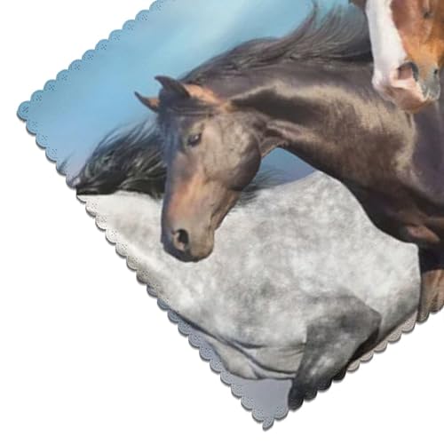 Sets de table chevaux blancs lavables et antidérapants pour protéger votre table