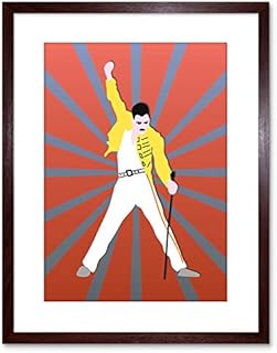 Wee Blue Coo Music Painting Freddy Mercury Queen Illustration Framed Wall Art Print
