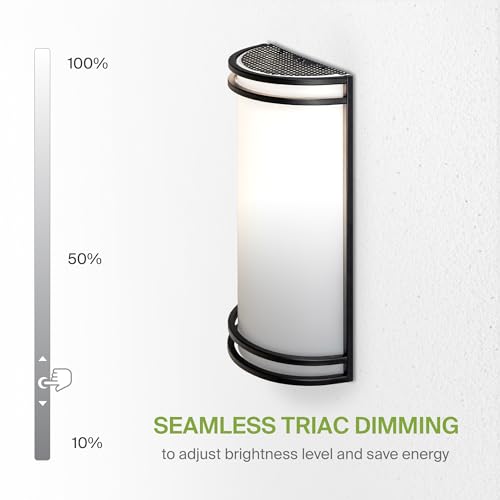 Image of ASD Indoor LED Wall Sconce Lights - 14 Inch 20W Black Modern LED Wall Sconces Hardwired - ETL Dimmable 3000K 4000K 5000K Adjustable Sconce Light Fixture for Bedroom, Hallway, 2 Pack