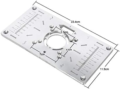 Router Table Insert Plate,Router Templates, Trimming Machine Flip Board Woodworking Trimming Machine, Table Insert Plate Aluminum Board Trimming Machine Flip Board for Woodworking