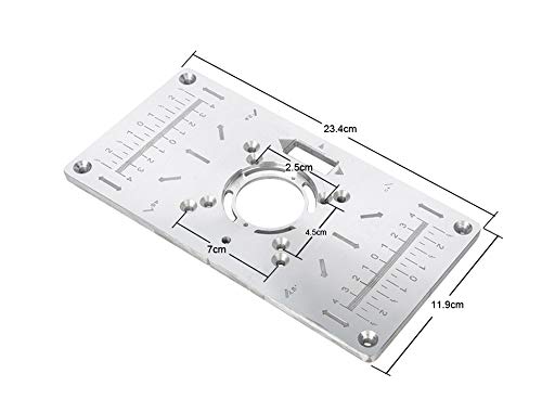 Router Table Insert Plate,Router Templates, Trimming Machine Flip Board Woodworking Trimming Machine, Table Insert Plate Aluminum Board Trimming Machine Flip Board for Woodworking - Thumbnail 2