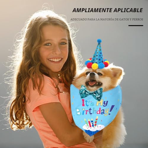 Miniatura 5 de 3 Piezas Accesorios Para Fiesta De Cumpleaños Para Mascotas, Toallas Para La Cabeza De Cumpleaños Para Perros, Juegos De Decoración Para Gatos Y Perros, Accesorios De Ropa Para Mascotas, Accesorios De
