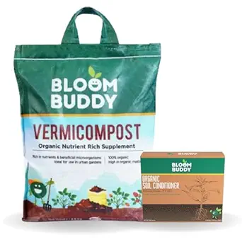 Bloom Buddy Vermicompost 4.5kg & Organic Soil Conditioner (Humic Powder) 800g Combo ? Enrich Soil & Support Plant Growth