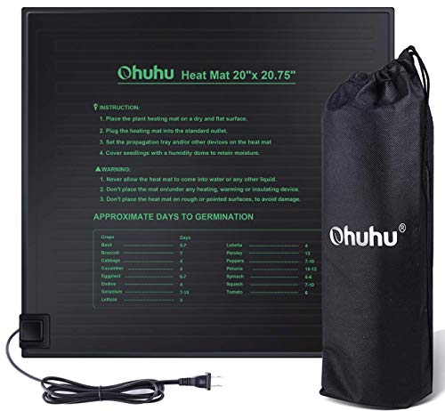 Ohuhu Seedling Heat Mat, IP67 Waterproof Plants Hydroponic Heating Pad for Indoor Seedling and Germination, Seed Starting Warm Mat 18W (20