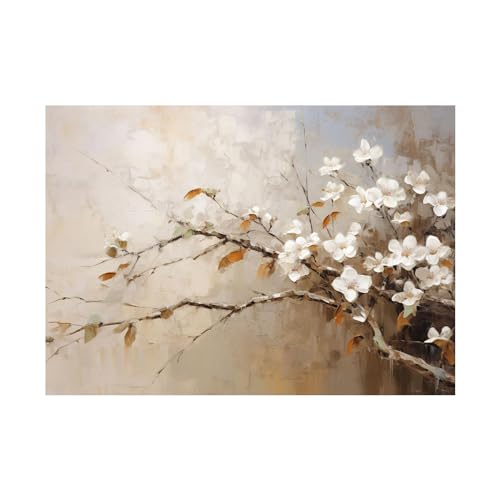 Peinture art branche fleur en toile non tissée haut de gamme pour décoration murale