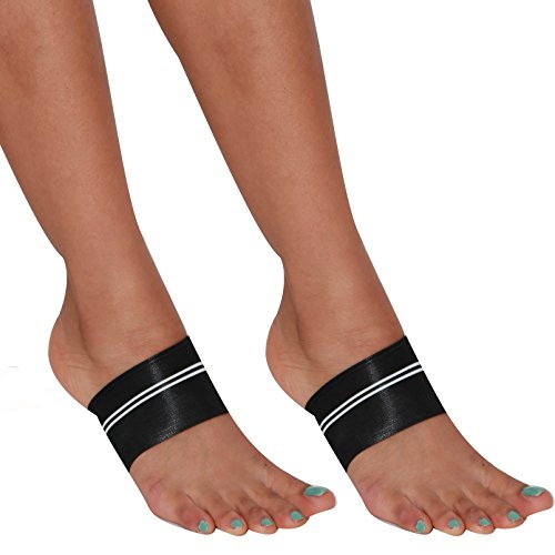 Arch Supports - Compression Supports, Pain Relief - Relieve Plantar Fasciitis, Heel Pain - Support Weak and Flat Arches - Copper Compression Arch Foot Sleeve Sock (S/M, Black)