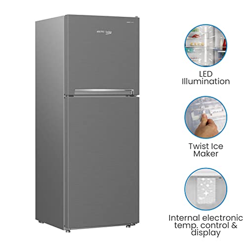 Image of Voltas Beko 340 L 2 Star Inverter Frost-Free Double Door Refrigerator, Neo FrostTM Dual Cooling (RFF363I, Silver)