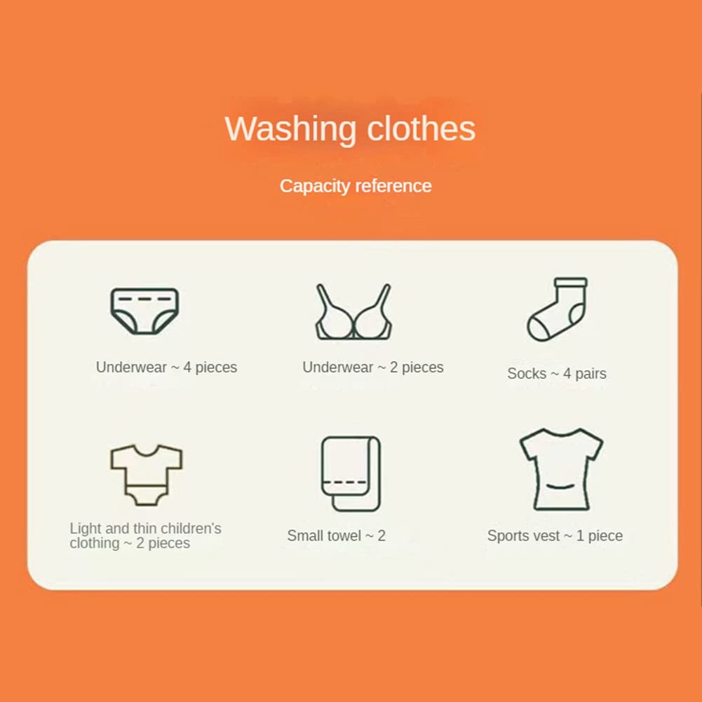 Machine à Laver Portable Mini-Lave-Linge Nettoyant Les Chaussettes de Lavage Semi-Automatiques à LumièRe Bleue pour Appartement Voyageant Prise UE-A