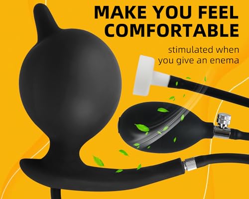 Sneerbaby Enema Inflatable Anal Congestion Anal Cleaning Device Anal Expansion for Beginner to Advanced Player, Black - Thumbnail 2