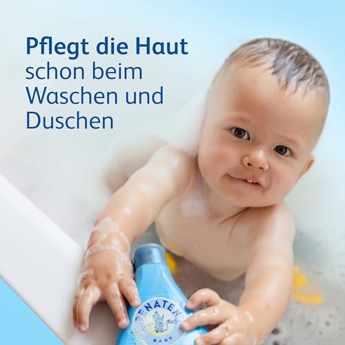 Penaten Wasch- & Duschcreme mildes Baby Duschgel & Baby Shampoo ohne Parabene & Farbstoffe speziell für Neugeborene entwickelt,400ml