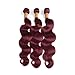 Burgundy Body Wave Bundles 24-28 inch Brazilian Virgin Remy Hair Extensions Double Weft Body Wave Human Hair Weave