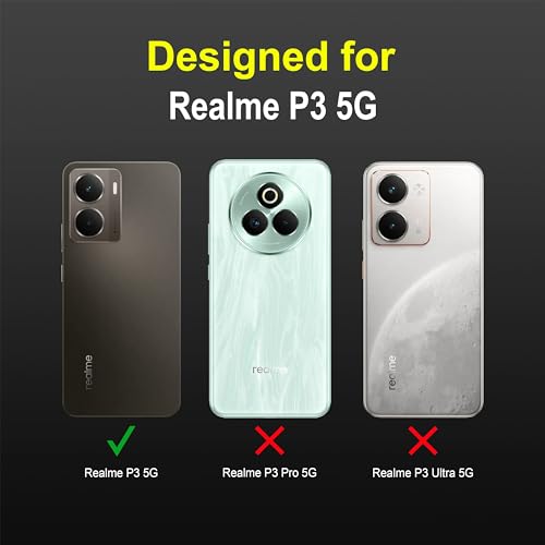 Image of amazon basics Back Case Cover for Realme P3 5G | Compatible for Realme P3 5G Back Cover | Liquid Silicon Magic Case with Camera Protection | Black