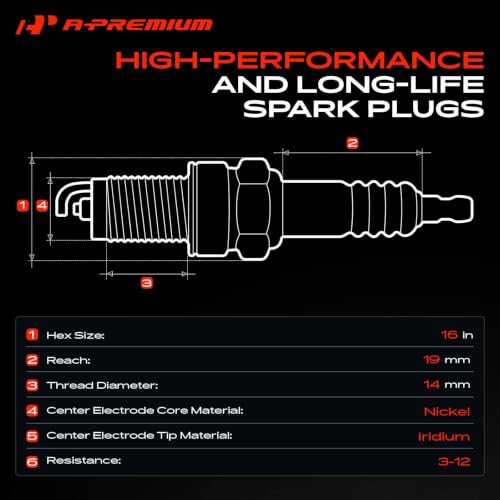 A-Premium Set of 6 Ignition Coil Pack and Iridium Spark Plugs by A-premium - Used condition - Image 5