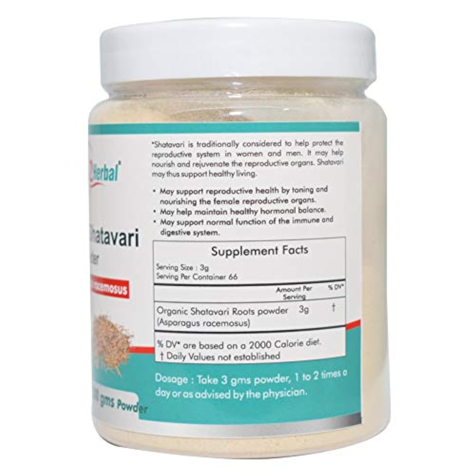 Way2Herbal Organic Shatavari Powder, Pack of 4, 200g