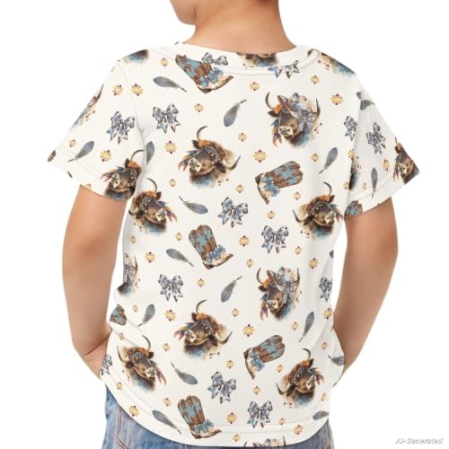 Image of Renewold Kids Novelty T-Shirt for Girls Boys Short Sleeve Crewneck Summer Tee Soft Breathable Graphic Shirt for Age 2-16
