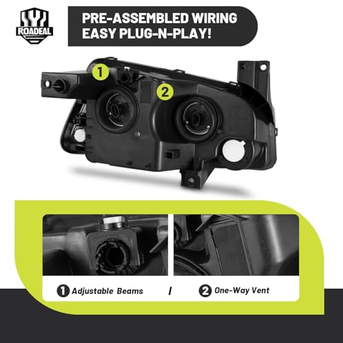 ROADEAL Headlights for 2006-2010 Dodge Charger with Corner Singal Lights by ROADEAL - Used condition - Image 4