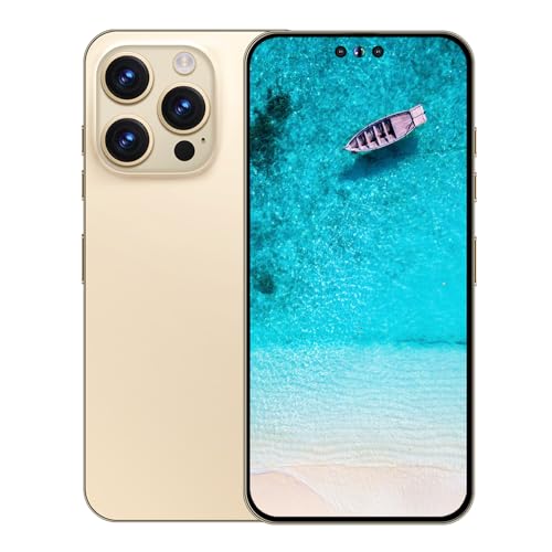 XUANMEIKE Unlocked Android Phone Android 13 Unlocked Phone 8-core 8GB+256GB Cell Phone 50MP+24MP Camera Pixels 6800mAh Battery for Extended Standby 6.7inch HD Screen Mobile Phone 5G Dual SIM (Gold)