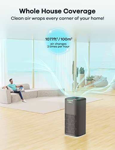 Air Purifiers For Home Large Room: Welov Air Purifiers For Pets Allergy Cover 1077 Sq Ft, Air Quality Monitor, Remove 99.97% Of Pet Hair Dander Pollen Smoke Odor, 23Db Air Purifiers For Bedroom, P200S #TOP1