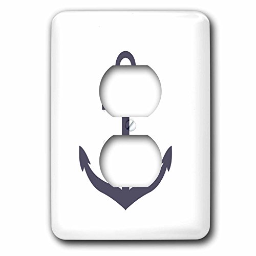 Ancre marine violette 3dRose cache-prise double multicolore lsp_202356_6