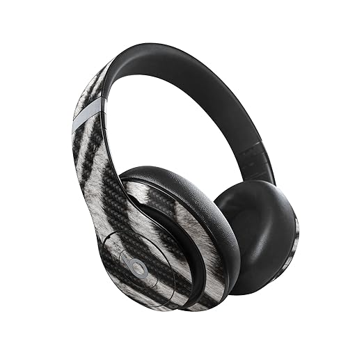 Image of MightySkins Carbon Fiber Skin Compatible with Beats Studio Pro - Zebra Closeup | Protective, Durable Textured Carbon Fiber Finish | Easy to Apply