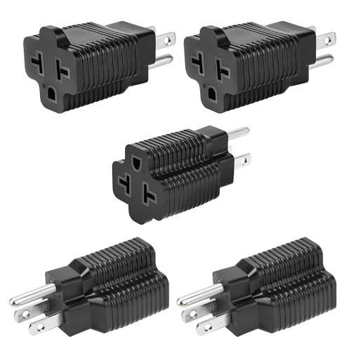 4 en 1 Adaptador de enchufe de CA doméstico de 15 amperios a hoja de 20 amperios paquete de unidades