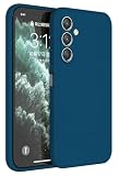 Topme Cover per Samsung Galaxy A25 5G (6.5" Inches) Custodia Case, Protezione Della Pelle Della Custodia in Silicone Tpu - Blu zaffiro