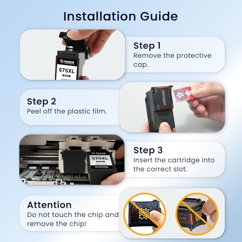 Hookink PG-575XL CL-576XL Druckerpatronen Multipack 575 XL 576 XL Kompatible für Canon 575 576 Patronen Kompatible für Canon Pixma TS3550i TS3551i TR4750i TR4751i patronen (1 Schwarz, 1 Farbe)