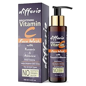 Differio Vitamin C Face Wash With Turmeric For Skin Brightening, Skin Glowing And Deep Cleansing – Vitamin C Facewash…