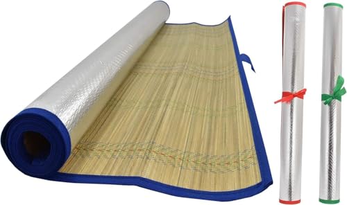 MantrRaj Straw Rolled Beach Mat 70 x 180cm for Outdoor and Camping, Perfect for Beach or Garden - Random Color