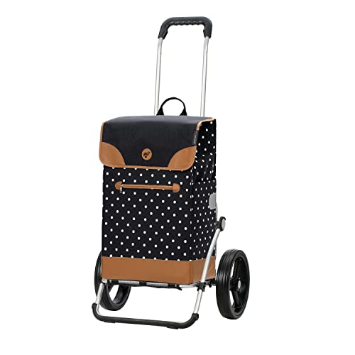 ANDERSEN Einkaufstrolley - Royal Shopper Aiko schwarz 47 L Einkaufsroller, modern, Reflektor, Aluminium, klappbar, leise Räder