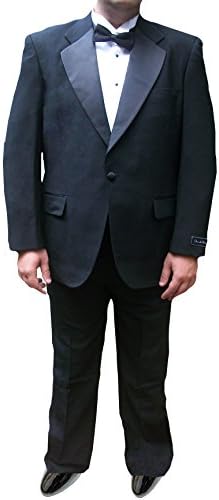 Tuxedo Jacket, Mens, Black, Notch Collar, 100% Wool