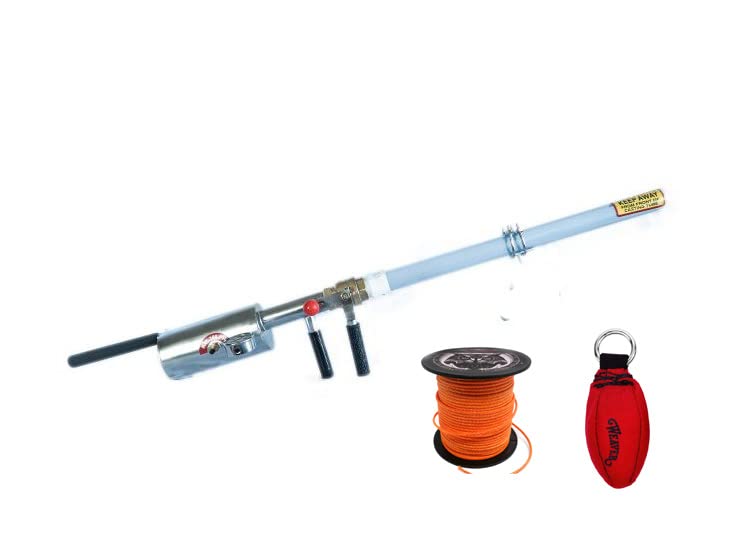 Throw Line Launcher Kit – Air-Powered Shoulder Shot Tree Toppler | Adjustable 30-110 PSI (40 ft to 450 ft) Line Thrower | High-Precision for Arborist Tree Climbing, Rescue, Utility & More