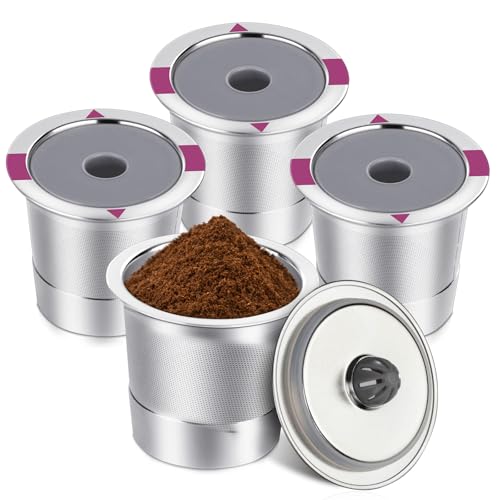 Reusable K Cups, Universal stainless steel Reusable Coffee Pods, Refillable