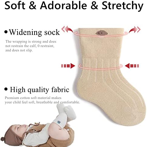 3 Pairs Unisex Baby Warmer Socks Newborn Walking Cute Soft Socks Thicker Thermal Crew Socks Cotton Winter Elastic Terry Cloth Stocking Baby Ankle Socks For 1-3Y Girls Boys Kid Infant Children Toddlers